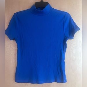 Maeve Mock Neck Short Sleeve Top